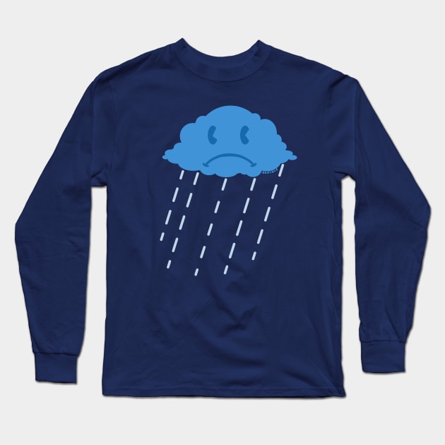 Stormy Little Rain Cloud Long Sleeve T-Shirt by Jan Grackle